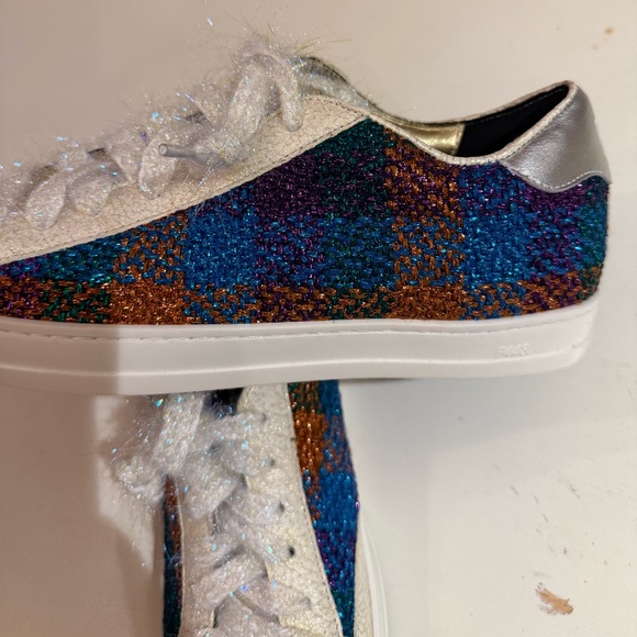 P448 Sneaker new NEWin BOX 37 plaid metallic - Picture 4 of 16